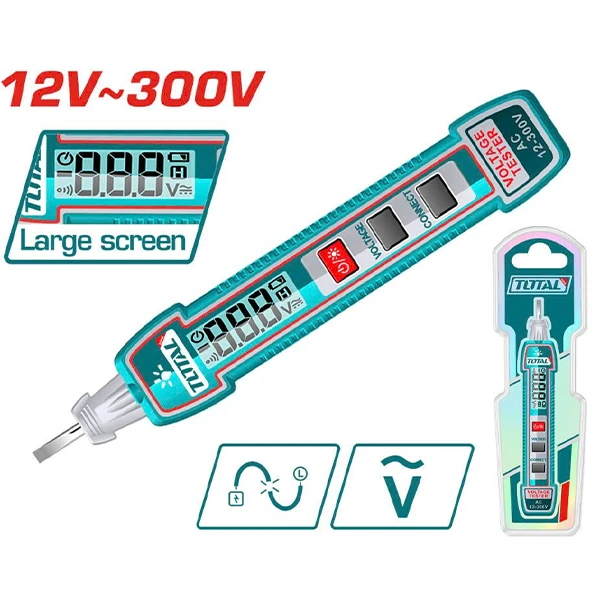 Total Digital Test Pencil LCD Voltage Tester for Electricians